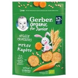 Κράκερ Δημητριακών Gerber Bio Καρότο 100g