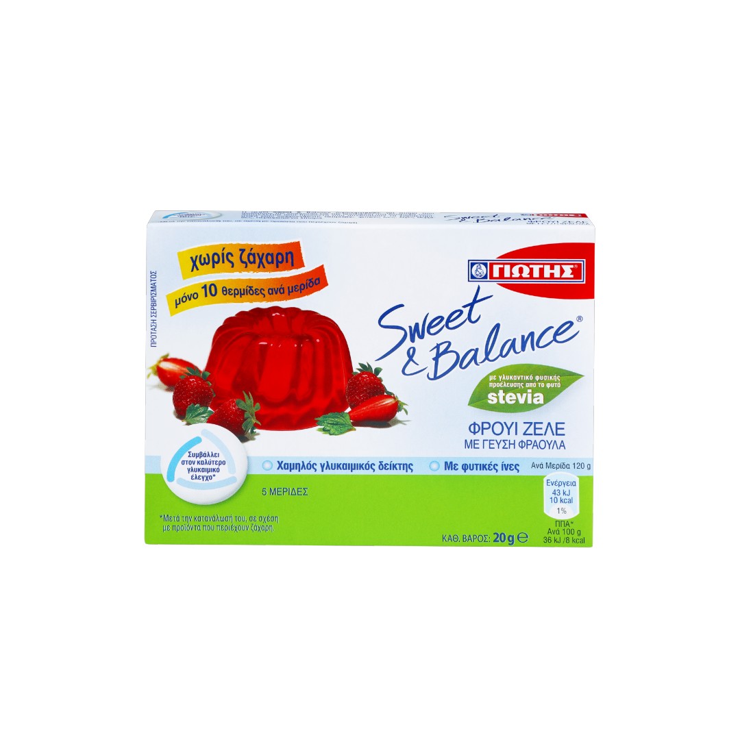 SWEET&BALANCE ΦΡΟΥΙ ΖΕΛΕ ΦΡΑΟΥΛΑ STEVIA 20ΓΡ
