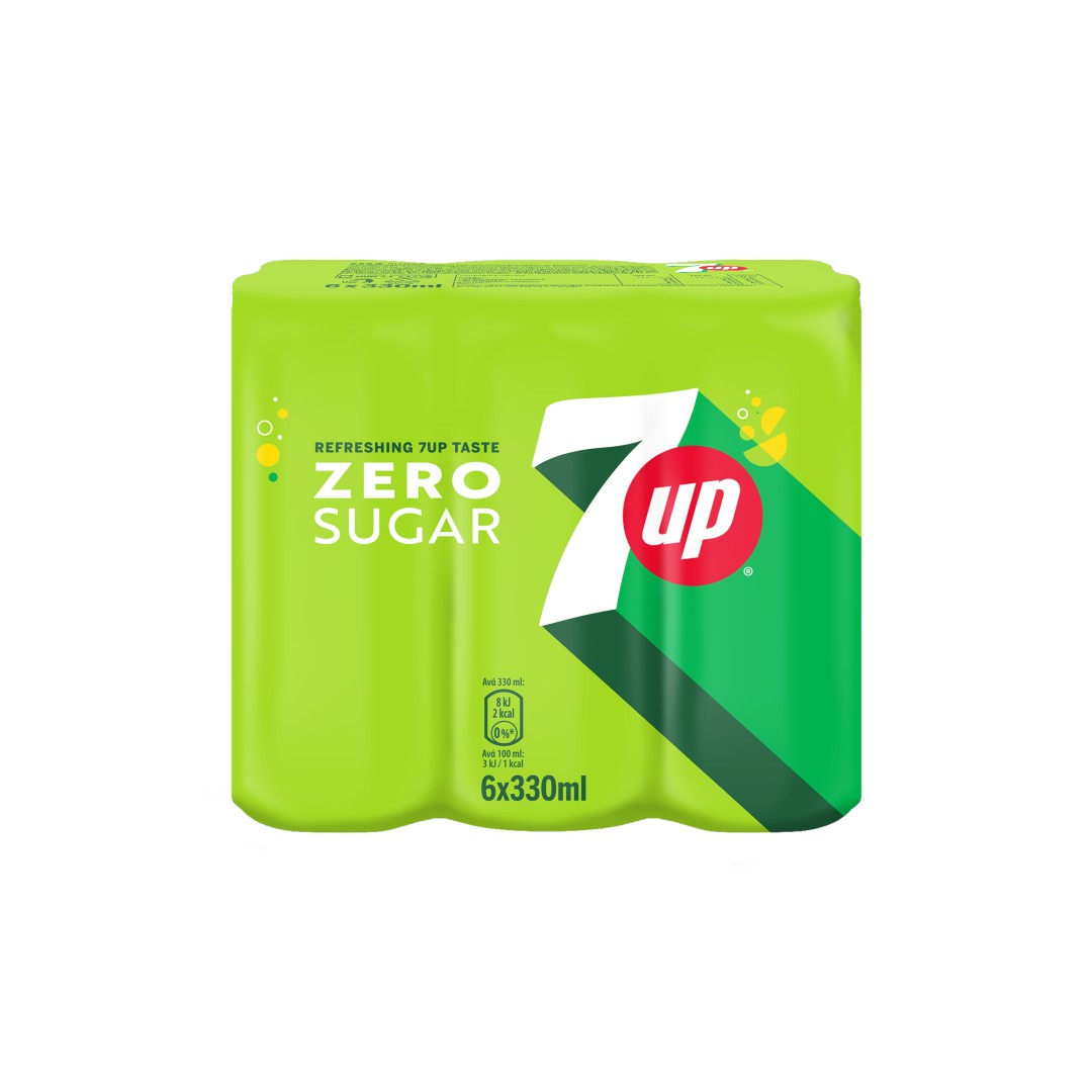 7UP ZERO FREE SLEEK CAN ΚΟΥΤΙ 6*330ML