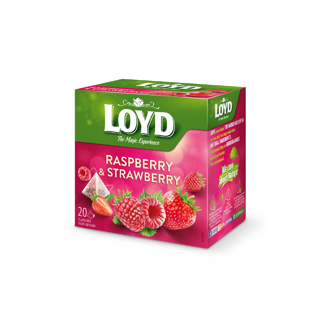 LOYD ΑΦΕΨΗΜΑ RASBERRY-STRAWBERRY ΠΥΡΑΜΙΔΑ 20*2ΓΡ