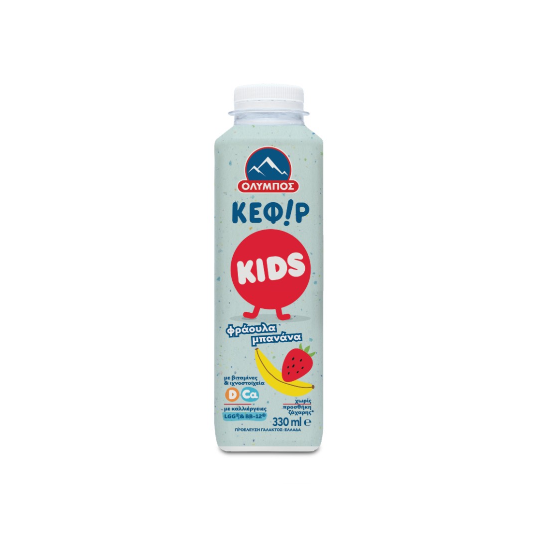 ΟΛΥΜΠΟΣ ΚΕΦΙΡ KIDS ΜΠΑΝΑΝΑ - ΦΡΑΟΥΛΑ 330ML