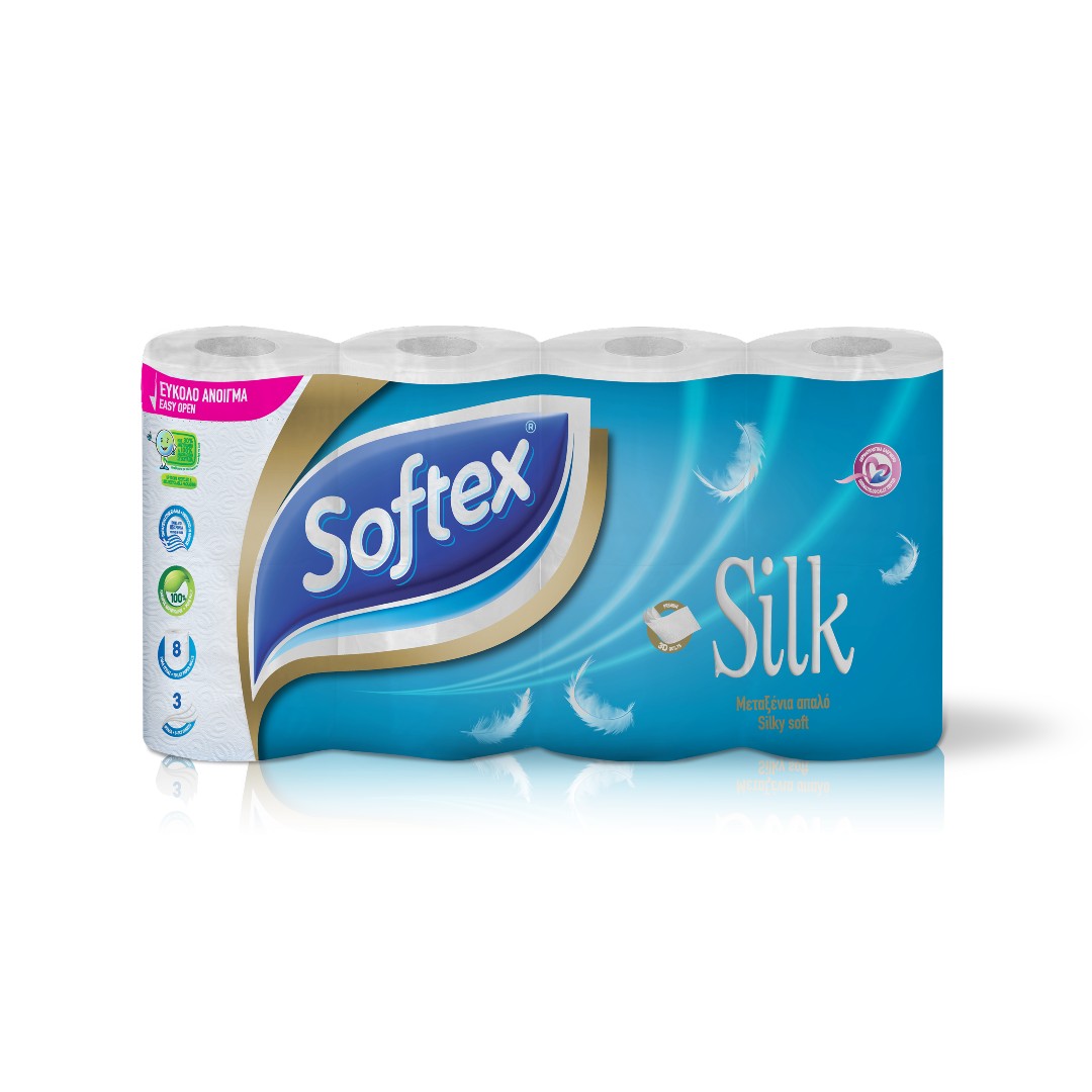 SOFTEX ΧΑΡΤΙ ΥΓΕΙΑΣ SILK 8T 190Φ 760ΓΡ