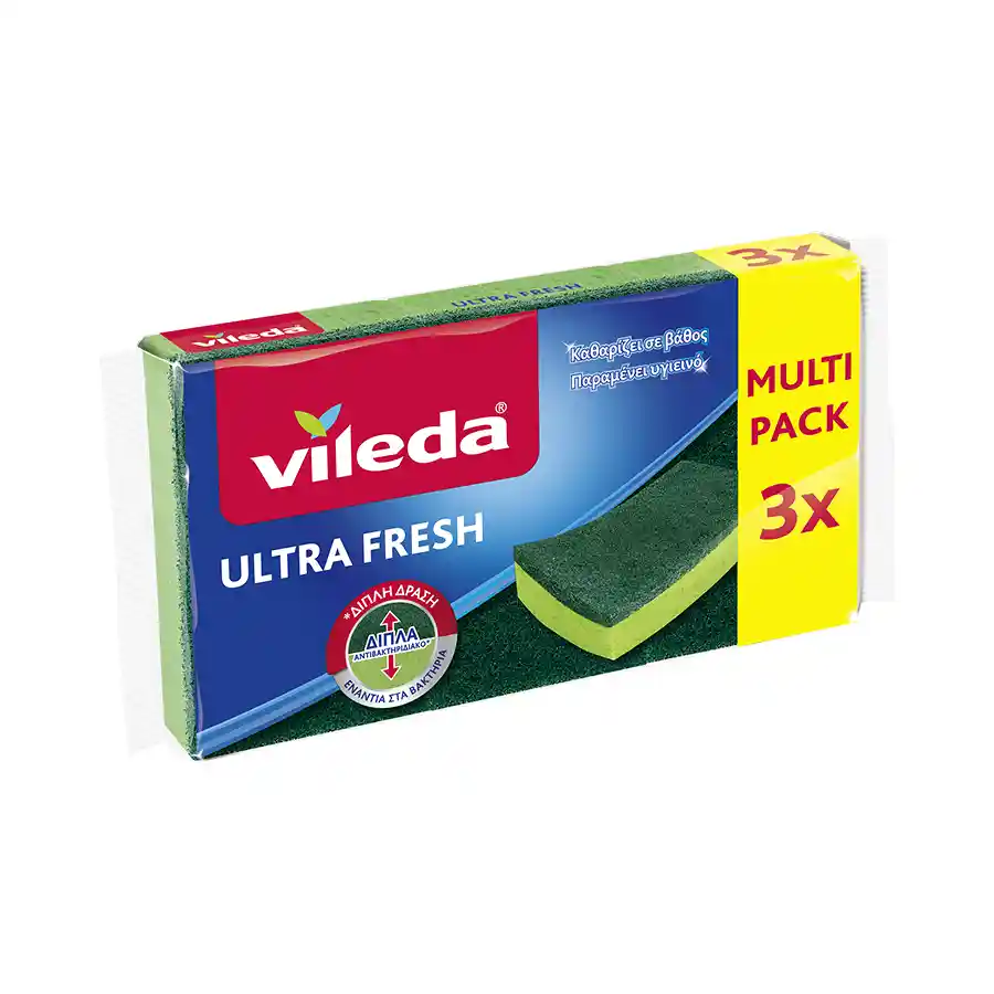 Vileda Ultra Fresh Σφουγγαράκι Κουζίνας 3τεμ.