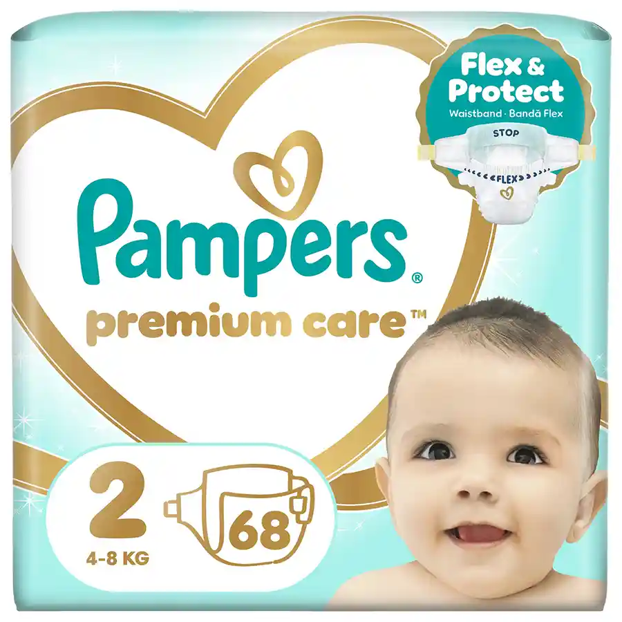 Pampers Premium Care Νο2 (4-8kg.) Jumbo Pack 68τεμ.