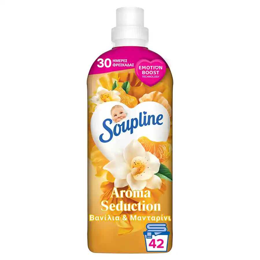Soupline Aroma Συμπυκνωμένο Μαλακτικό Ρούχων Βανίλια & Μανταρίνι 42mez. 900ml.