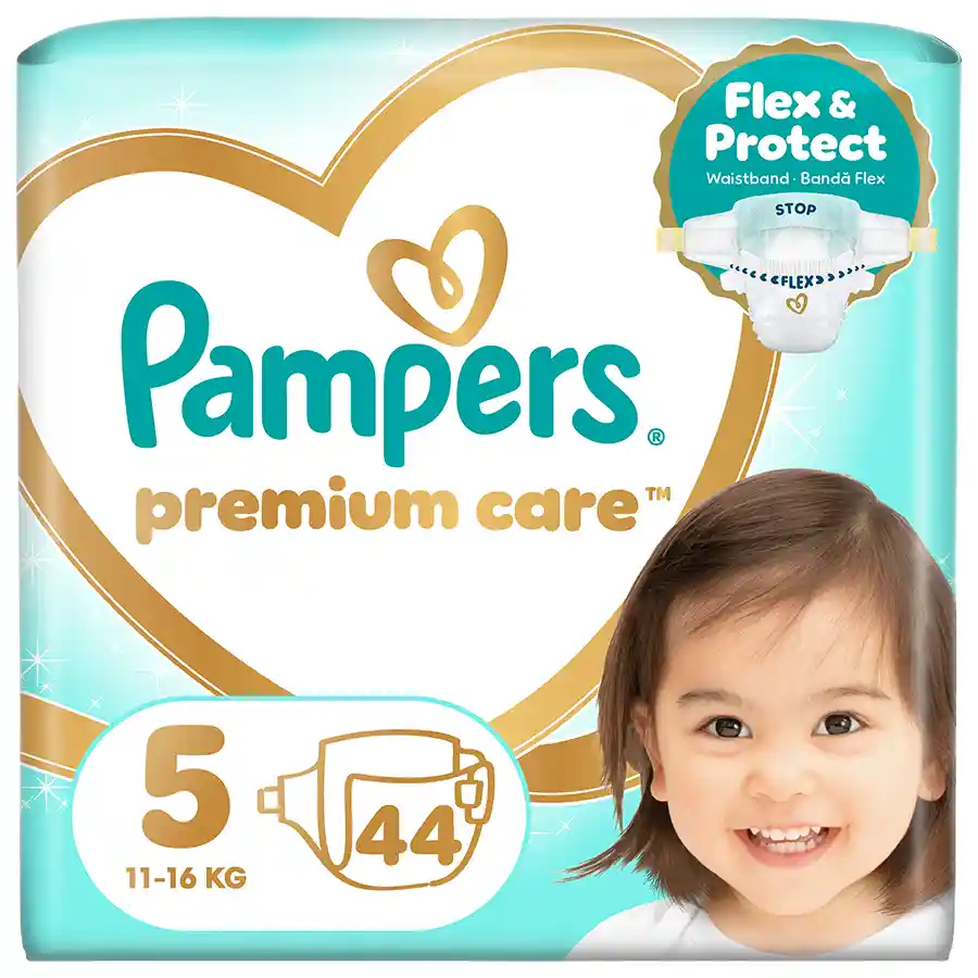 Pampers Premium Care Πάνες Νo5 (11-16kg.) Jumbo Pack 44τεμ.