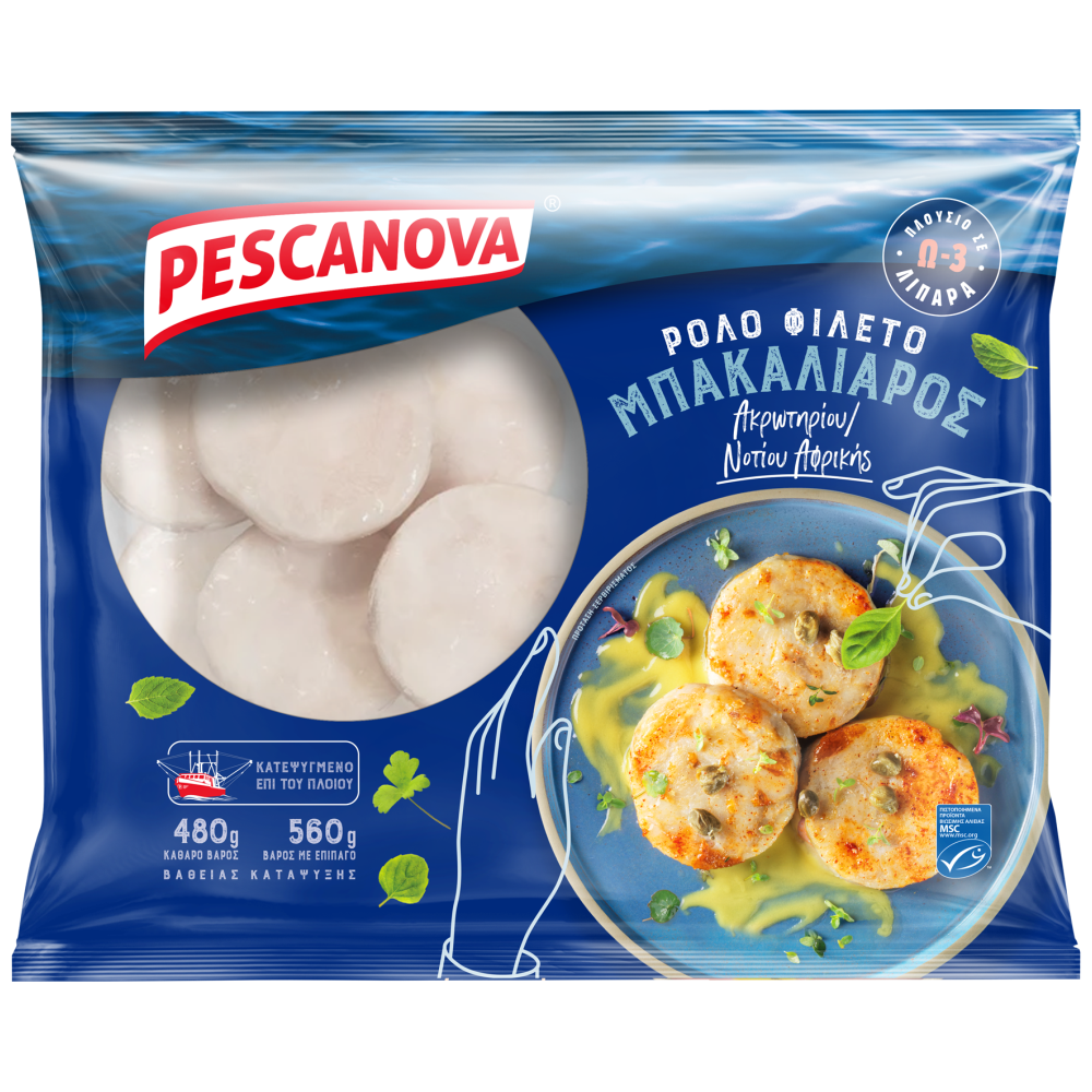 Pescanova Μπακαλιάρος Φιλέτο Ρολό Κατεψυγμένο 480gr