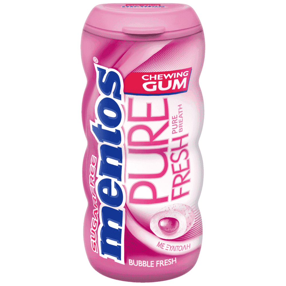 Mentos Pure Fresh Pocket Bottle Bubble Fresh Τσίχλες 28gr