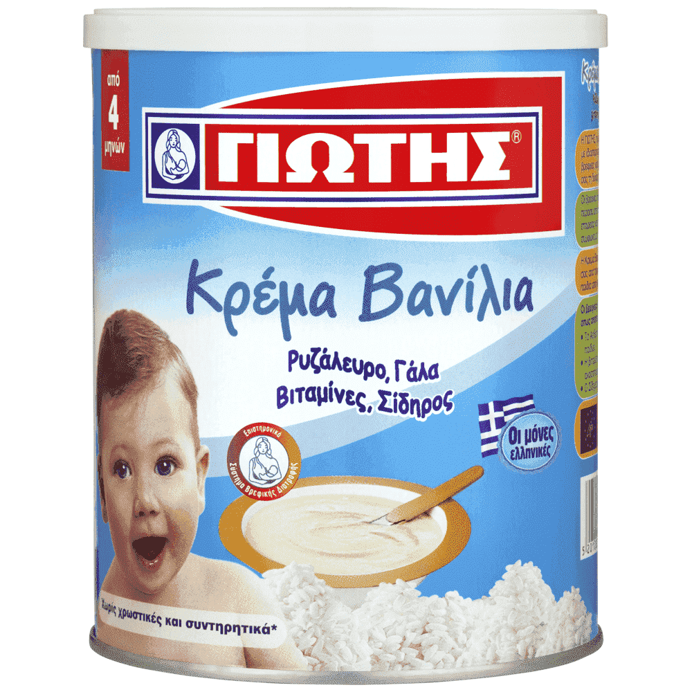 Γιώτης Κρέμα Ρυζάλευρου Βανίλια 300gr