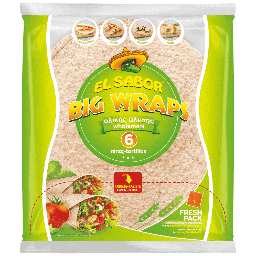 El Sabor Big Wraps Ολικής Άλεσης 25cm 370gr