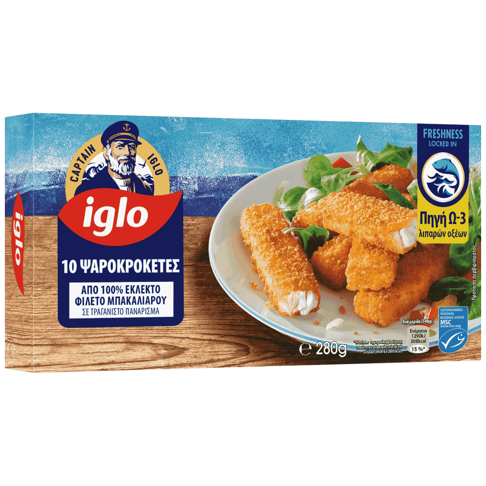 Iglo Fish Sticks Κατεψυγμένο 280gr