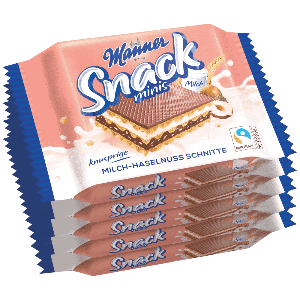 Manner Γκοφρέτα Minis Πραλίνα Φουντουκιού 5x25gr