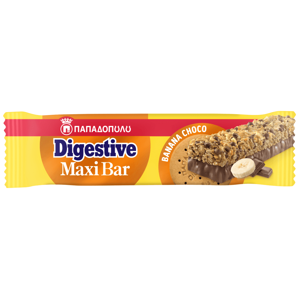 Παπαδοπούλου Digestive Maxi Bar Μπανάνα 50gr