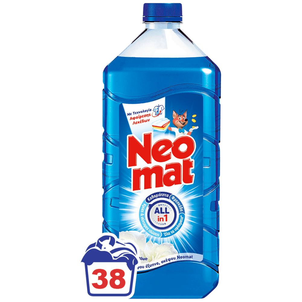Neomat Eco Απορρυπαντικό Πλ. Gel Blue 38μεζ 1,71lt