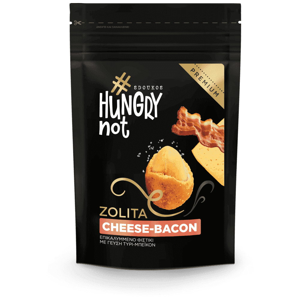 Hungry Not Επικαλυμμένο Φιστίκι Με Γεύση Τυρί-Μπέικον 80gr