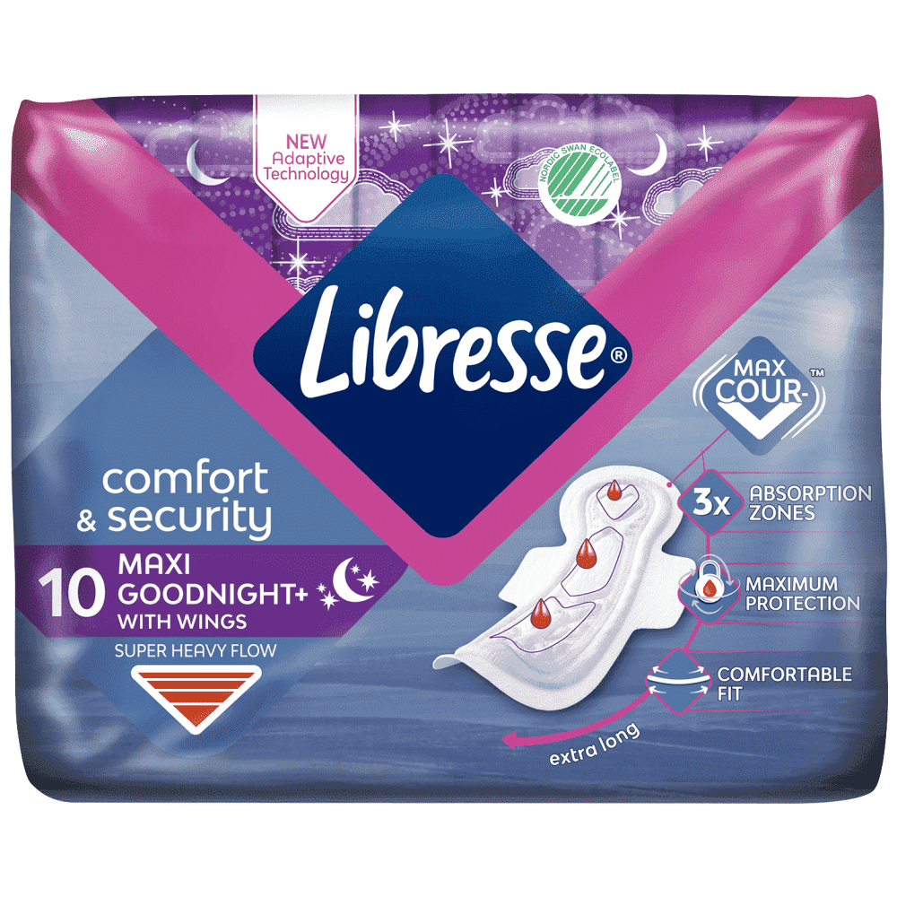 Libresse Σερβιέτες Maxi Goodinight 10τεμ.