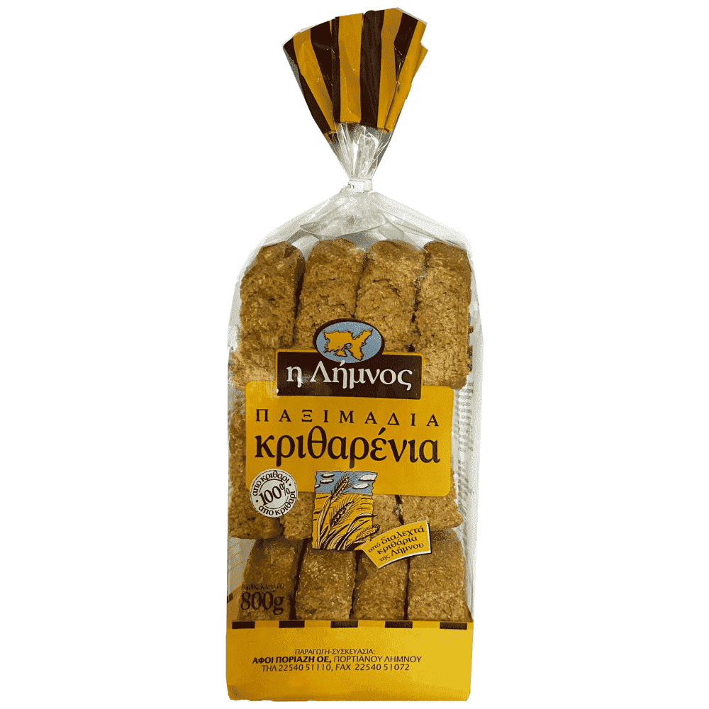 Ποριαζή Παξιμάδια Κρίθινα Ολικής Άλεσης 800gr