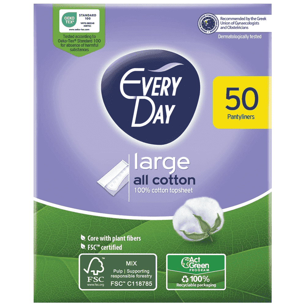 Everyday Σερβιετάκια All Cotton Large 50τεμ