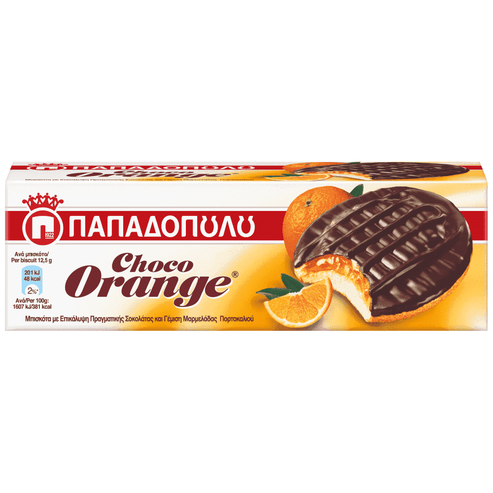 Παπαδοπούλου Choco Orange Μπισκότα 150gr