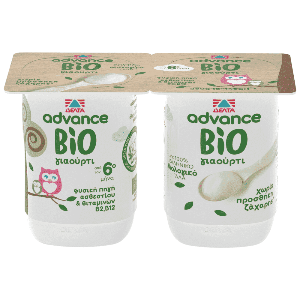 ΔΕΛΤΑ Advance Βιολογικό Γιαούρτι Λευκό 2x140gr