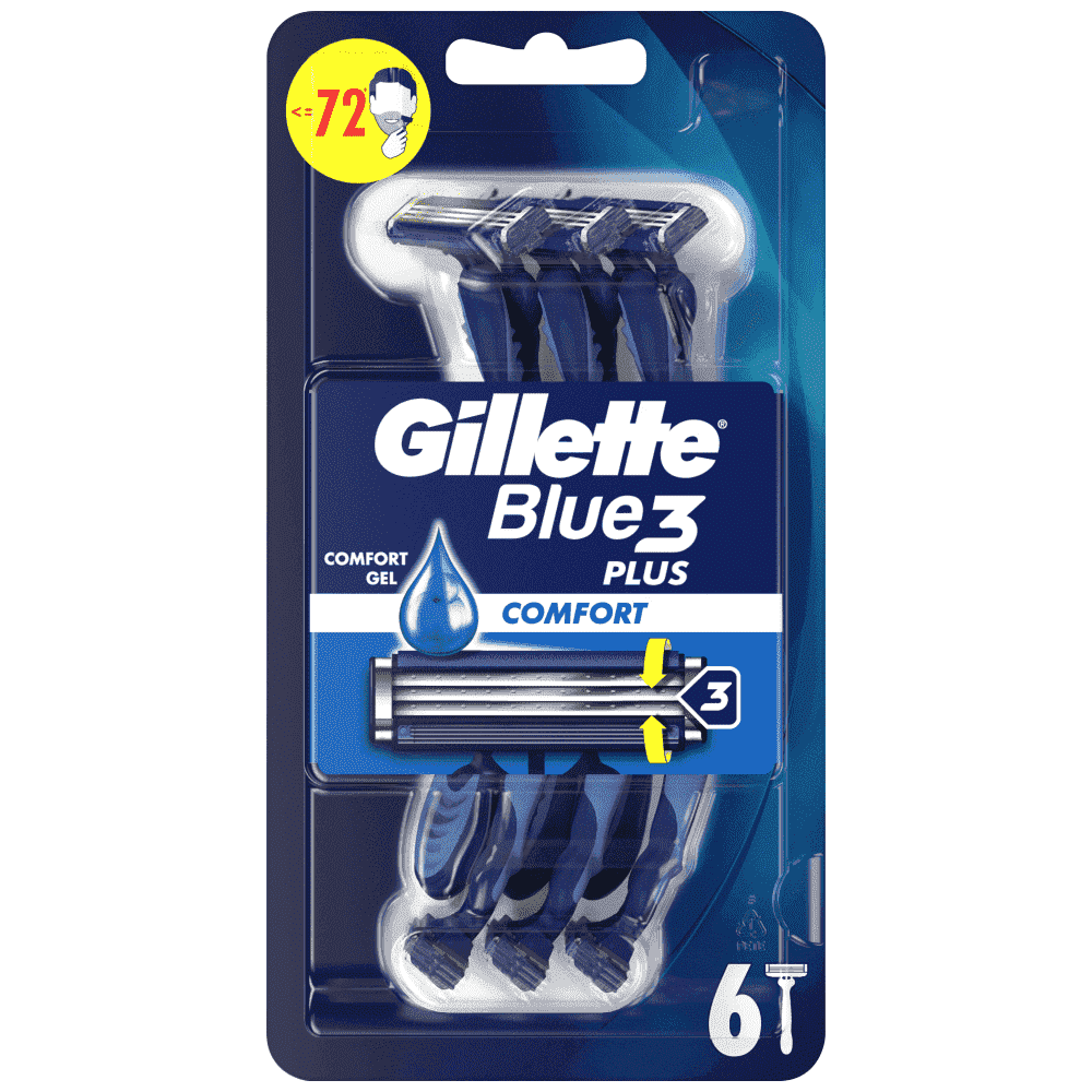 Gillette Blue 3 Plus Comfort Ξυραφάκια Μιας Χρήσης 6τεμ