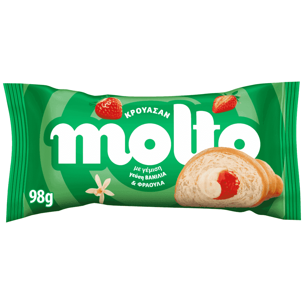 Molto Κρουασάν Double Φράουλα Βανίλια 98gr