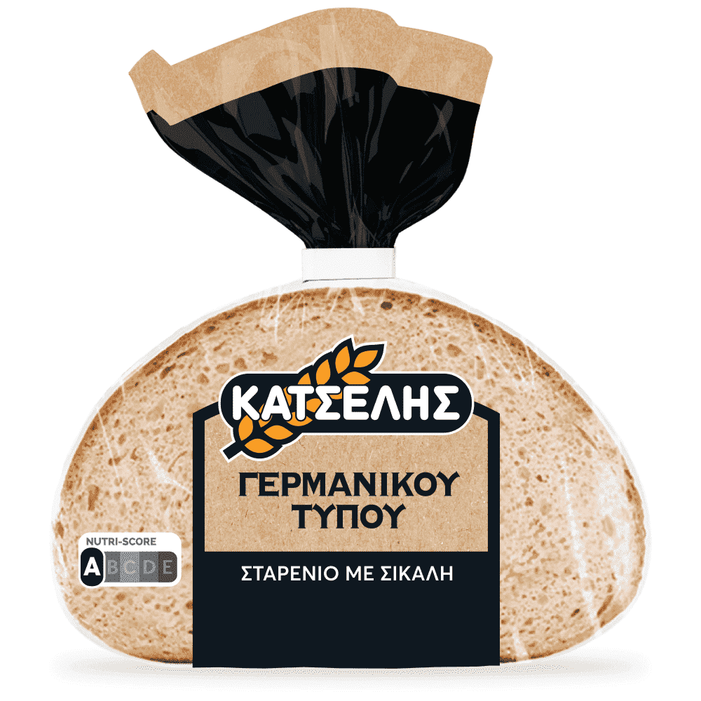 Κατσέλης Ψωμί Γερμανικό Σταρένιο Με Σίκαλη 500gr