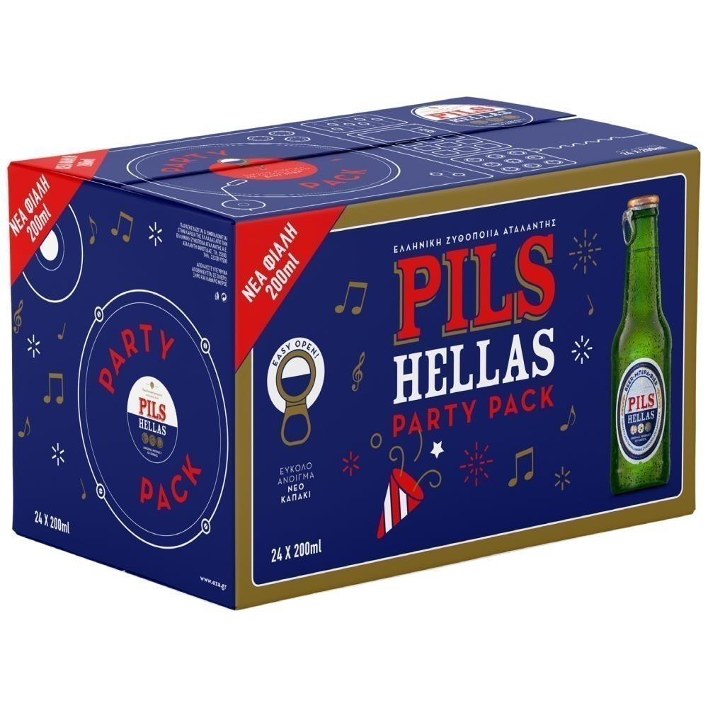 Pils Hellas Μπίρα Φιάλη 200ml 24τεμ