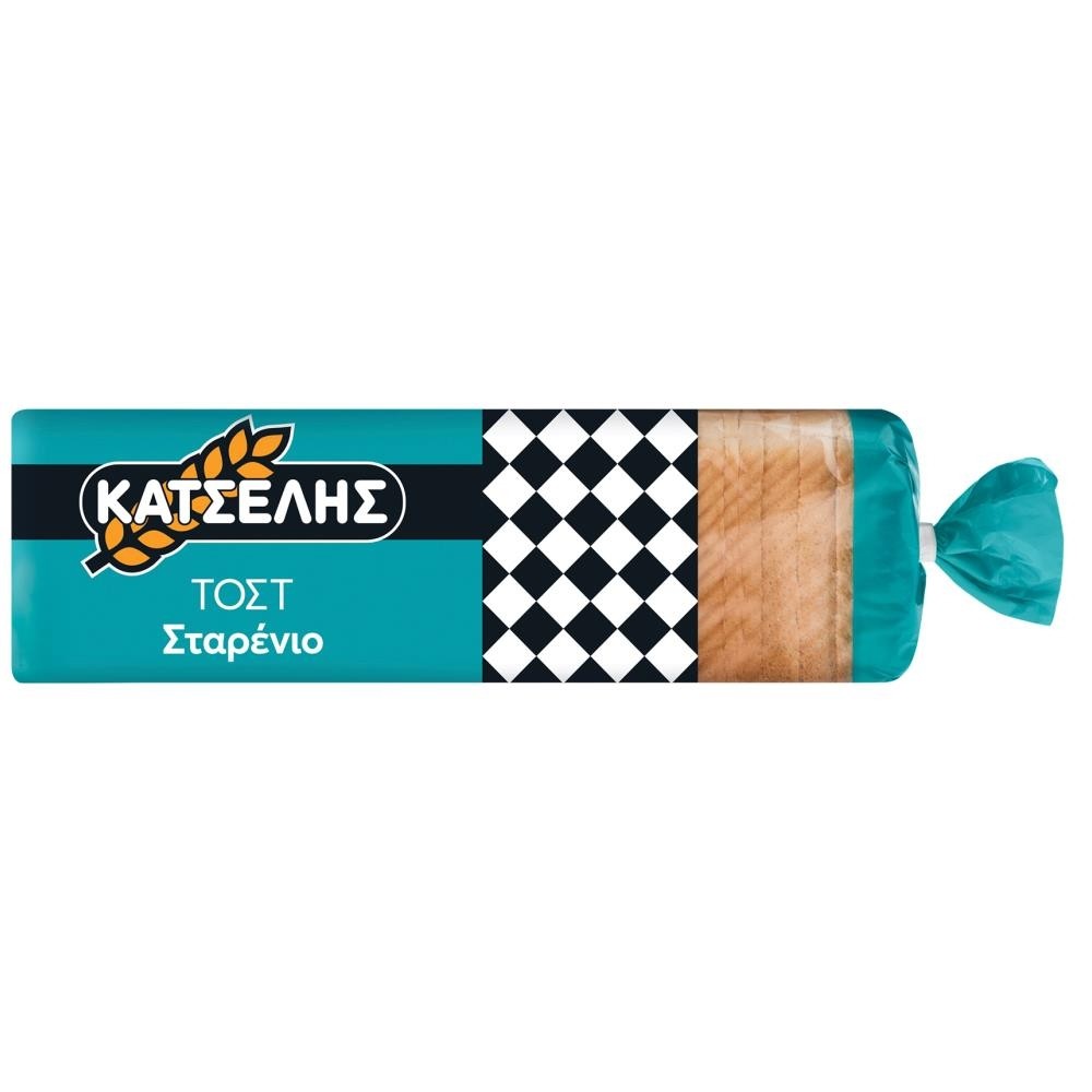 Κατσέλης Ψωμί Τοστ Σταρένιο Κανονικές Φέτες 720gr
