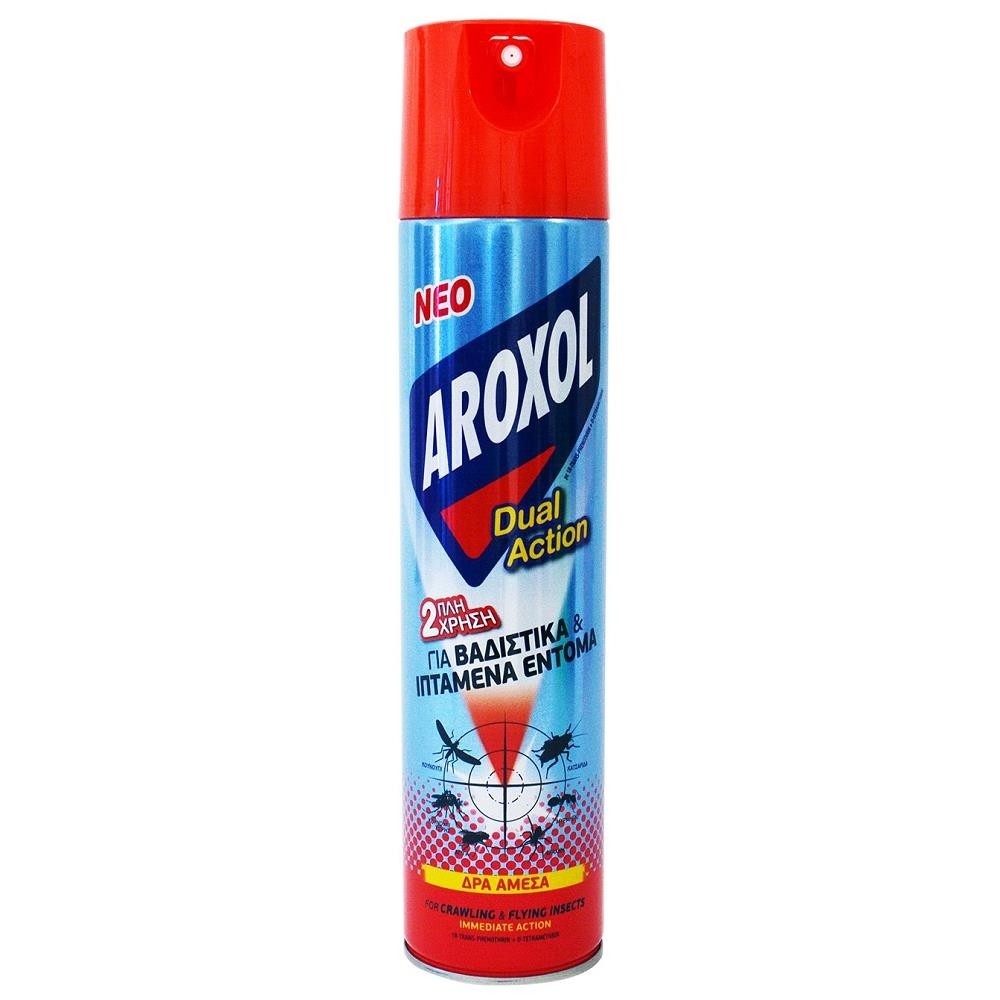 Aroxol Dual Action Για Βαδιστικά & Ιπτάμενα Έντομα Spray 300ml
